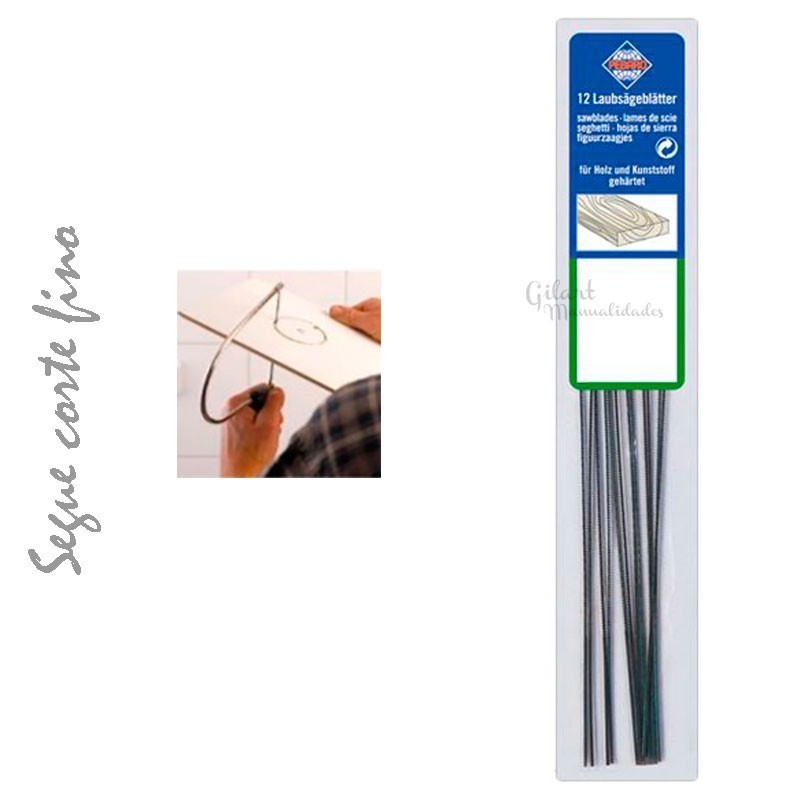 Pelos de sierra finos para madera - Set de 12 uds.