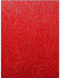 Papel Scrapbooking Purpurina Rojo 50x70 cm Gilart para proyectos festivos.