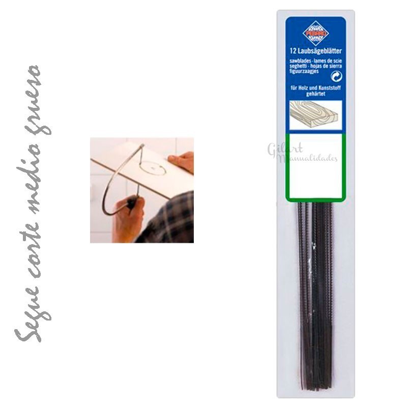 Pelos de sierra medio grueso para madera - Set de 12 uds.