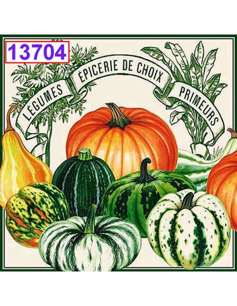 Servilletas Decoupage Calabazas Ambiente 33x33 cm, perfectas para decoración otoñal
