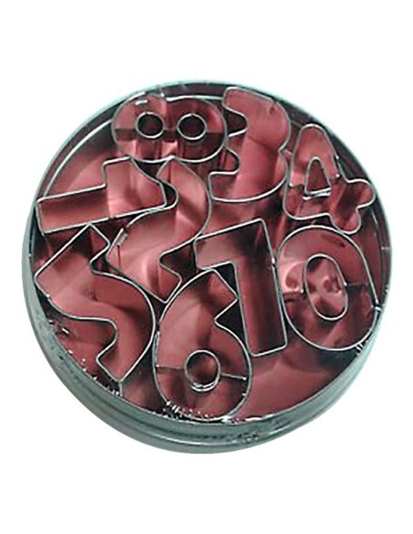 Cortadores Números Caja 10 Piezas ideales para arcilla, barro y pastas poliméricas.