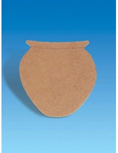 Silueta jarrón madera DM 140 x 140 mm para pintar, decorar o usar en decoupage.