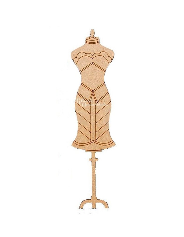 Silueta Madera DM Maniquí 150 mm para decorar, pintar y estañar.