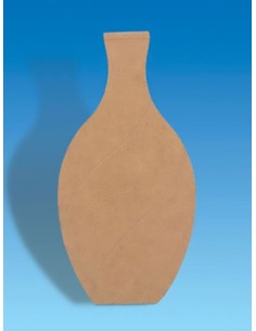 Silueta Madera DM Jarrón 245x125mm para decorar, pintar y estañar.