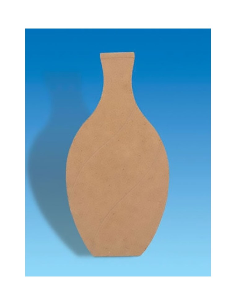 Silueta Madera DM Jarrón 245x125mm para decorar, pintar y estañar.