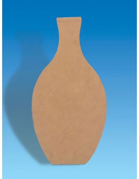 Silueta Madera DM Jarrón 245x125mm para decorar, pintar y estañar.