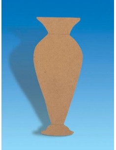 Silueta Madera DM Jarrón 250x100 mm para decorar, pintar y estañar.