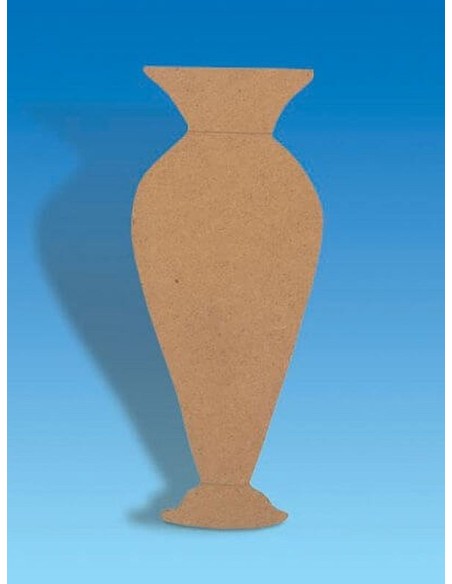 Silueta Madera DM Jarrón 250x100 mm para decorar, pintar y estañar.