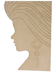 Silueta Madera DM Mujer Perfil 300x200mm. ¡Añade arte a tus manualidades!