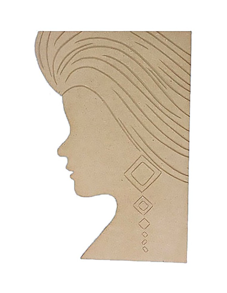 Silueta Madera DM Mujer Perfil 300x200mm. ¡Añade arte a tus manualidades!