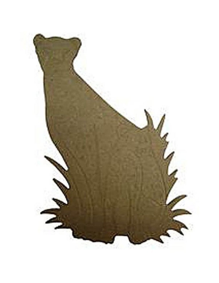Silueta Madera DM Leopardo 40x100 mm ideal para pintar y decorar manualidades