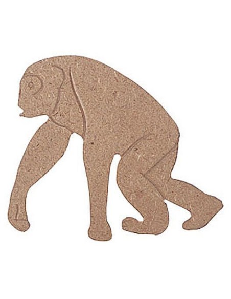 Silueta Madera DM Mono 111x130 mm para manualidades infantiles y decoración.