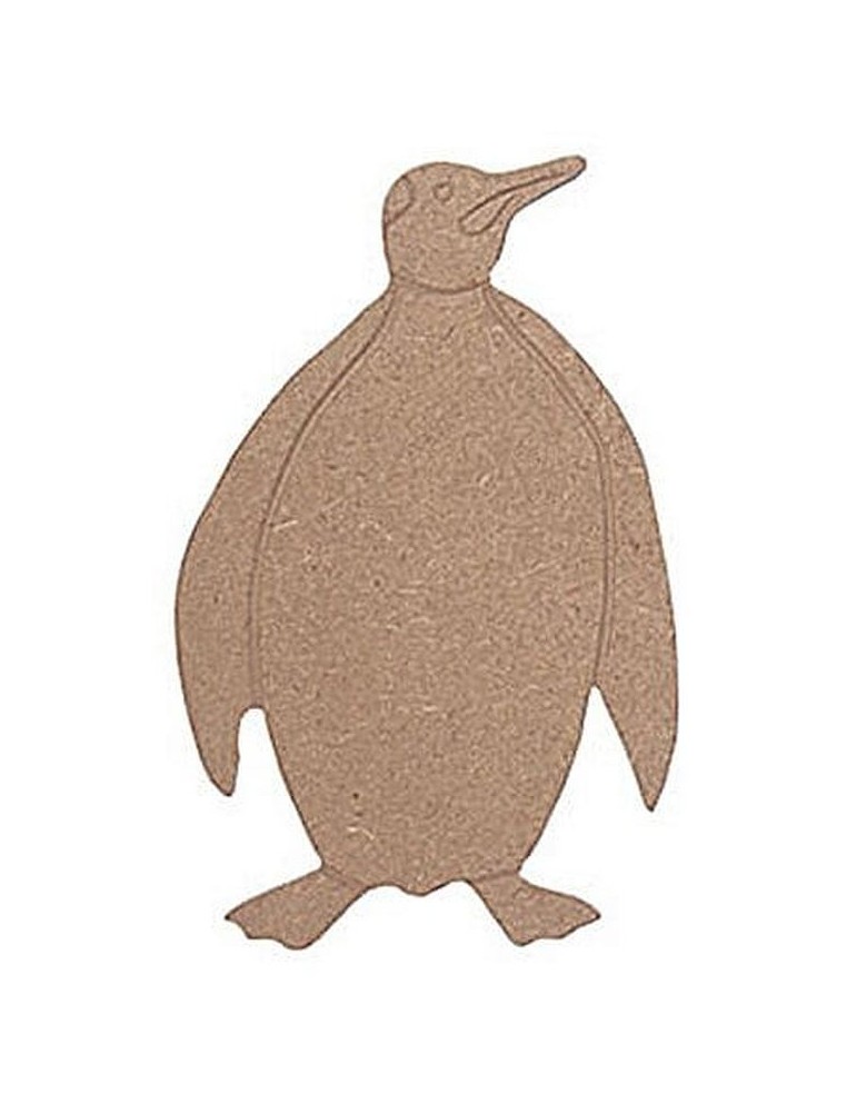 Silueta Madera DM Pingüino 173x111 mm para manualidades y decoración infantil.