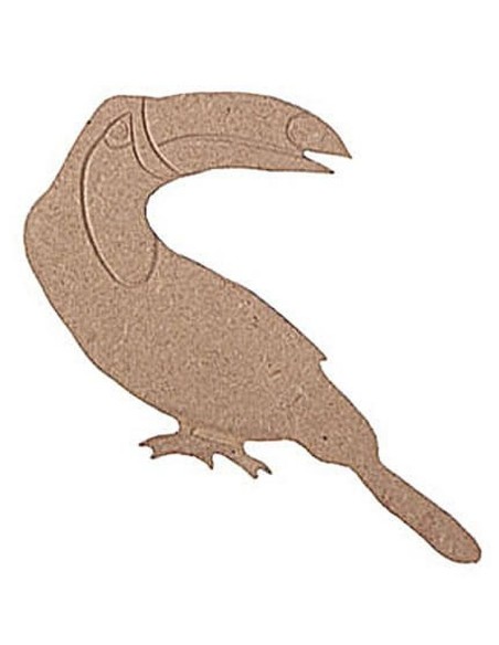 Silueta DM Tucán madera 200x125 mm para manualidades ideal para decoupage.