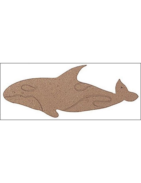 Silueta Madera DM Orca 210 mm para Manualidades para decoupage y decoracion marina.