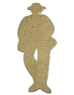 Silueta Madera DM Hombre para Manualidades. Ideal para decorar lienzos, paredes y cajas.