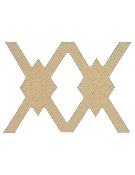 Silueta Madera DM Motivo noruego 110x80 mm ideal para decorar lienzos y proyectos DIY.