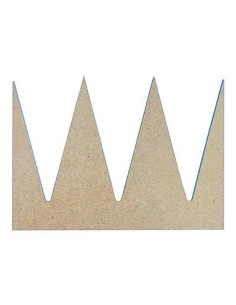 Silueta Madera DM Corona 115x85 mm para manualidades, ideal para decoración creativa.