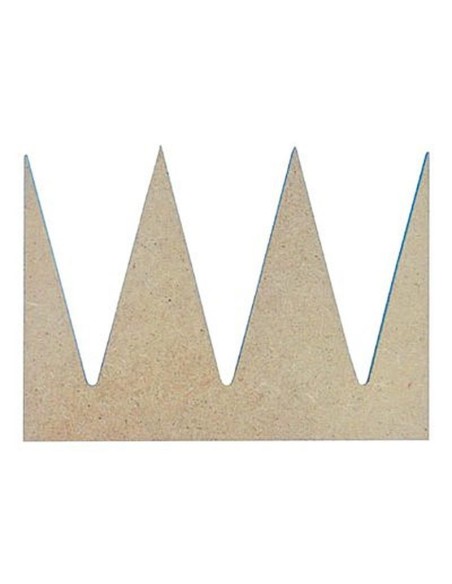 Silueta Madera DM Corona 115x85 mm para manualidades, ideal para decoración creativa.