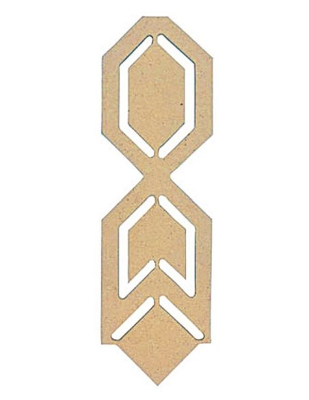 Silueta Madera DM Motivo Indio 165x50mm para decorar lienzos y cajas.