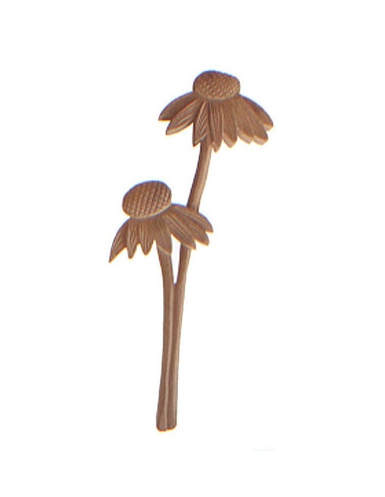 Silueta Madera DM Flores Gruesas 265x126mm para decorar lienzos, cajas y muebles.