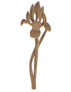 Silueta Madera DM Flores Gruesas 290mm para decorar lienzos, cajas y muebles.