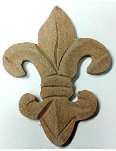 Silueta Madera DM Flor de lis 85x65 mm para decorar y personalizar tus manualidades.