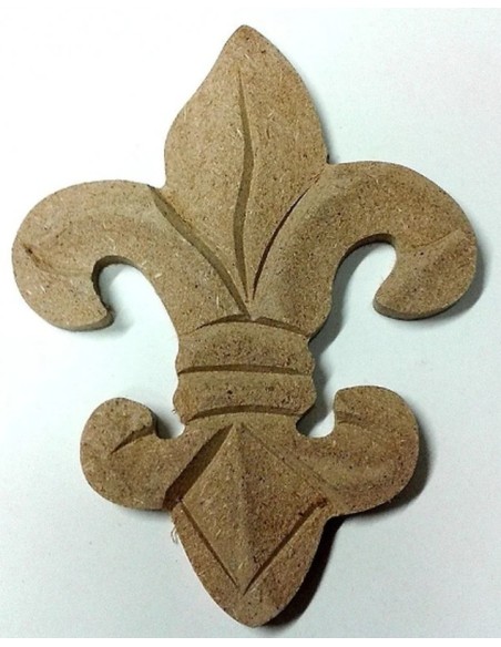 Silueta Madera DM Flor de lis 85x65 mm para decorar y personalizar tus manualidades. Silueta Madera DM Flor de lis 85x65 mm para decorar y personalizar tus manualidades.