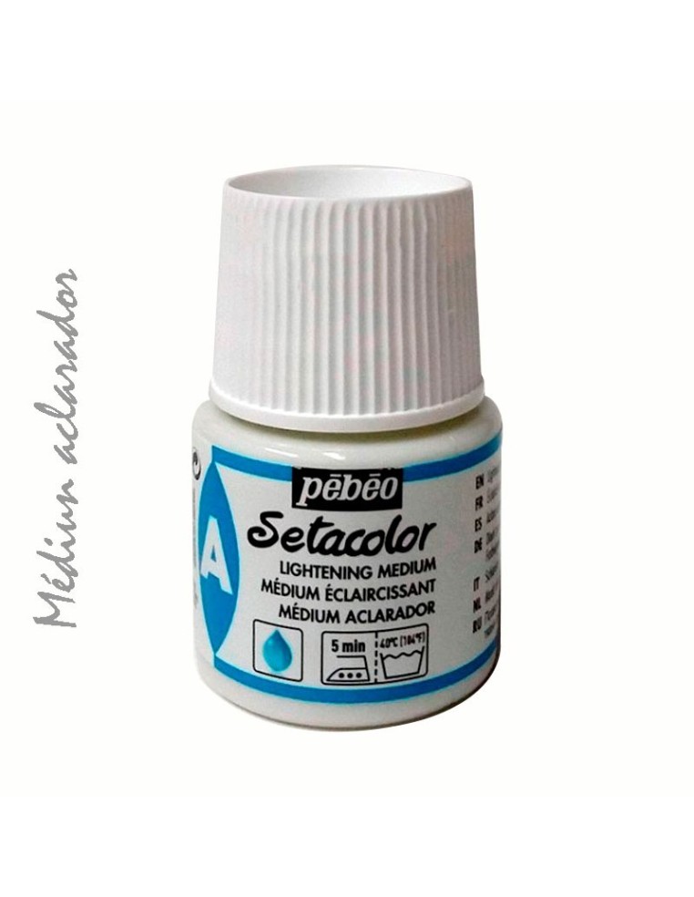 Aclarador Pebeo Setacolor 45ml: diluye y crea tonos pastel únicos en tus telas.