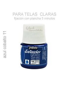 Pintura Textil Pebeo Setacolor azul cobalto: Dale vida y color a tus prendas y accesorios.