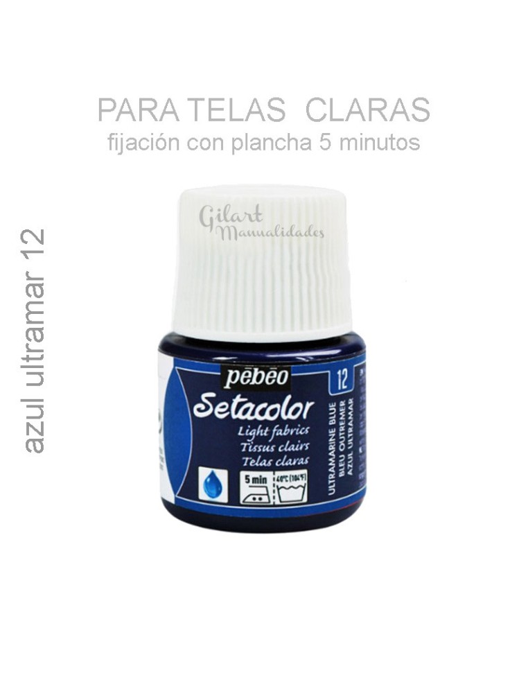 Pintura Textil Pebeo Setacolor azul ultramar: Dale vida y color a tus prendas y accesorios.