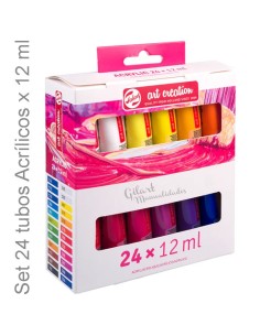 Set Acrílico Talens Art Creation 24 Tubos x 12 ml. Colores vibrantes para arte.