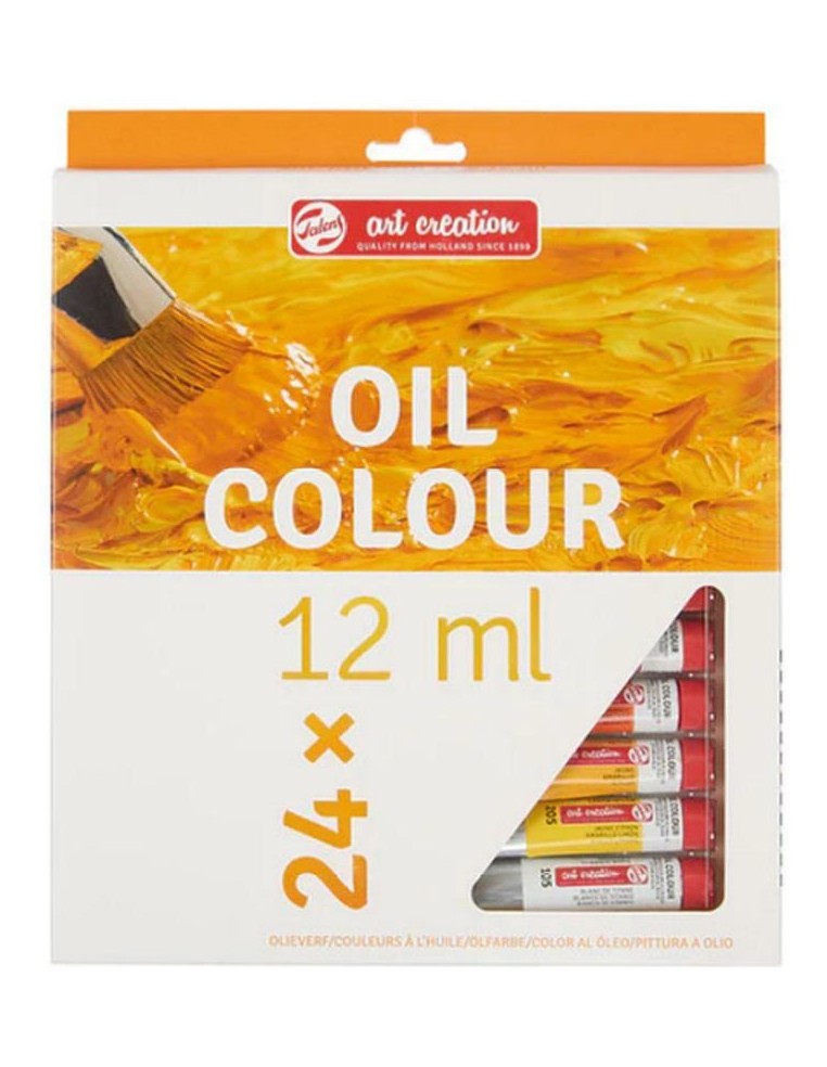 Talens Art Creation: Set Óleo para Artistas - 24 Tubos x 12 ml. Colores vibrantes.