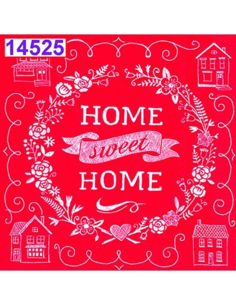 Servilletas Decoupage Dulce Hogar Navidad Ambiente 33x33 cm para tus creaciones.