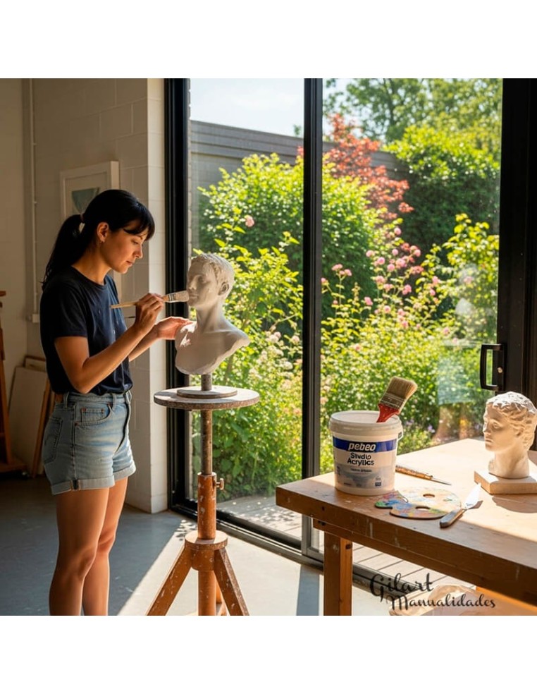 Gesso Acrílico Transparente Pebeo: Prepara tu busto para una obra de arte.