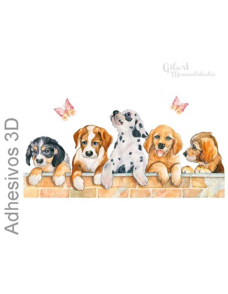 Pegatinas 3D Perros 11x20 cm
