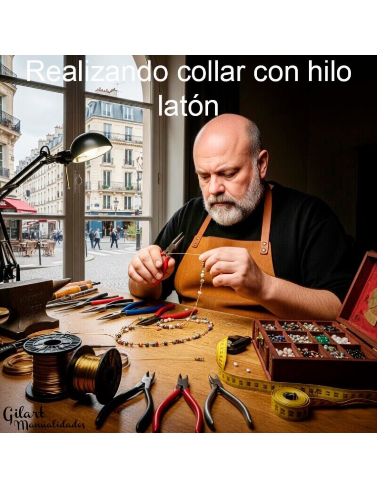 Hilo Latón 0,8 mm, 6 m para Bisutería y Manualidades | Gilart