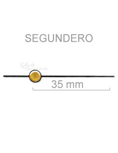 Segunderos relojes aluminio 35 mm negros para diseños elegantes y modernos.