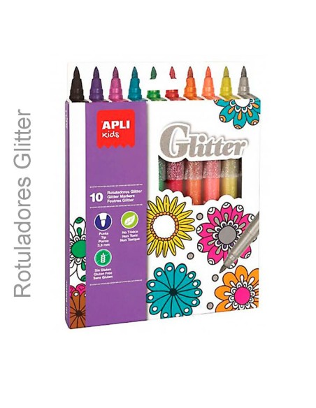 ¡Transforma tus dibujos en obras de arte! Rotuladores Glitter Apli para creaciones brillantes. ¡Transforma tus dibujos en obras de arte! Rotuladores Glitter Apli para creaciones brillantes.