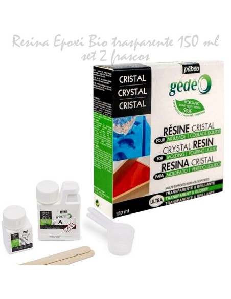 Resina epoxi Pebeo Gedeo 150 ml. Kit 2 componentes para creaciones brillantes.