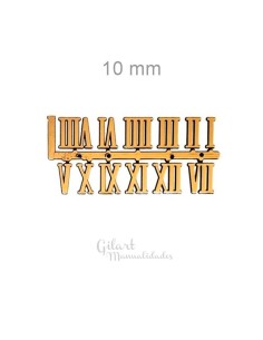 Números romanos para relojes dorados adhesivos 10 mm: precisión y elegancia en miniatura.