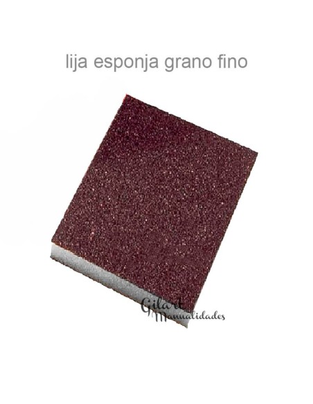 Esponja lija fina de doble cara, ideal para lijar y lograr un acabado perfecto en madera, metal o pintura.