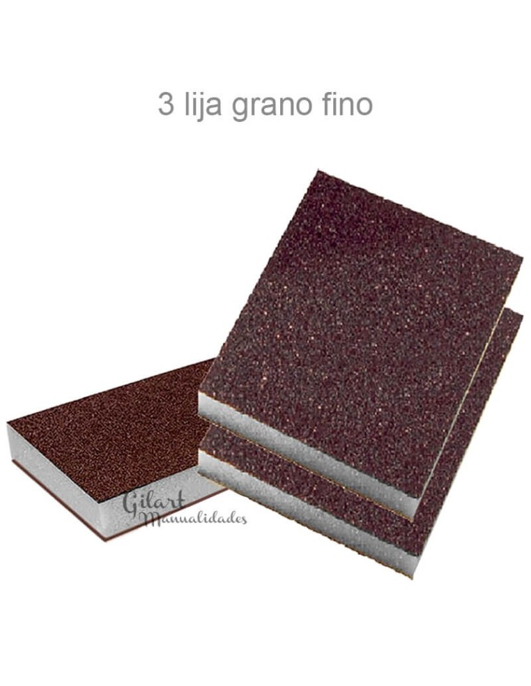 Kit de 3 esponjas lija fina de doble cara, la herramienta perfecta para tus proyectos en Gilart.