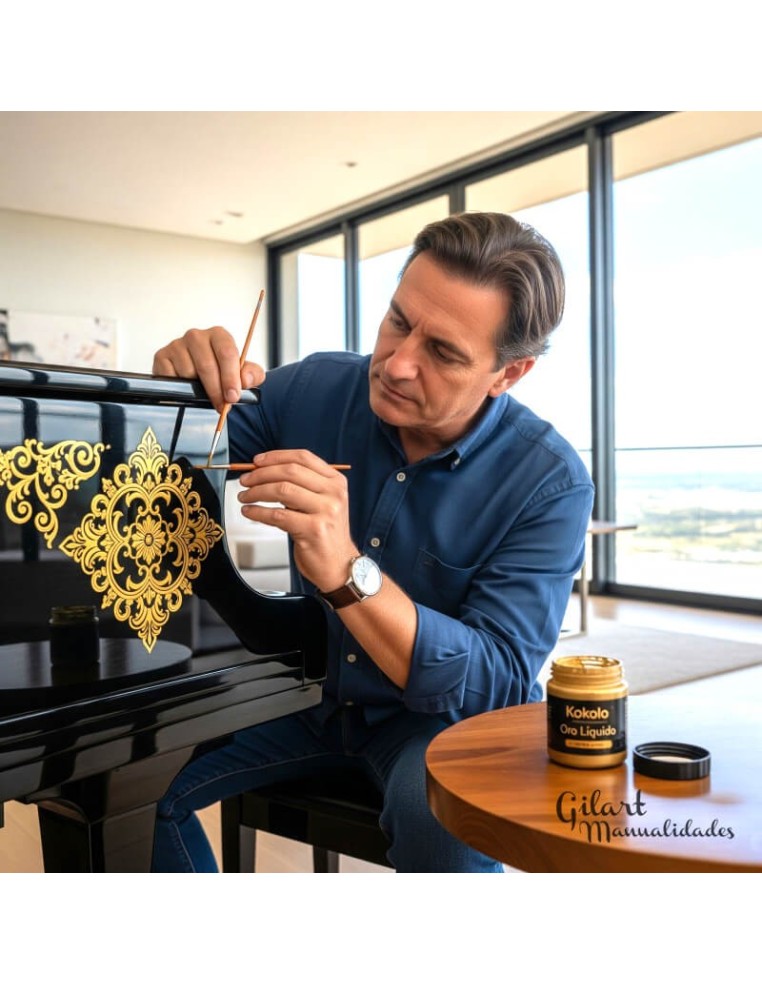 Comprar Oro  Líquido Kokolo 125 ml para Dorado y Artesanía | Gilart