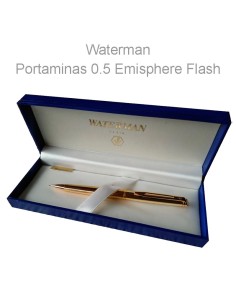 Portaminas Waterman Hemisphere Flash oro 14k para escritura y dibujo de calidad premium.