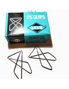 Clips Mariposa Jaer cromados, ideales para organizar papeles, documentos y proyectos.
