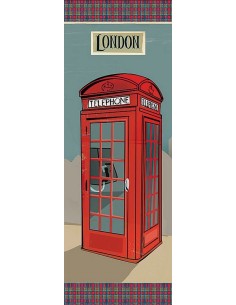 Papel de arroz Stamperia London Telephone de 24x60 cm ideal para decoupage.