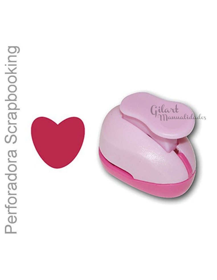 Perforadora mini de corazón de Stamperia para scrapbooking y manualidades con cartulina y goma Eva.