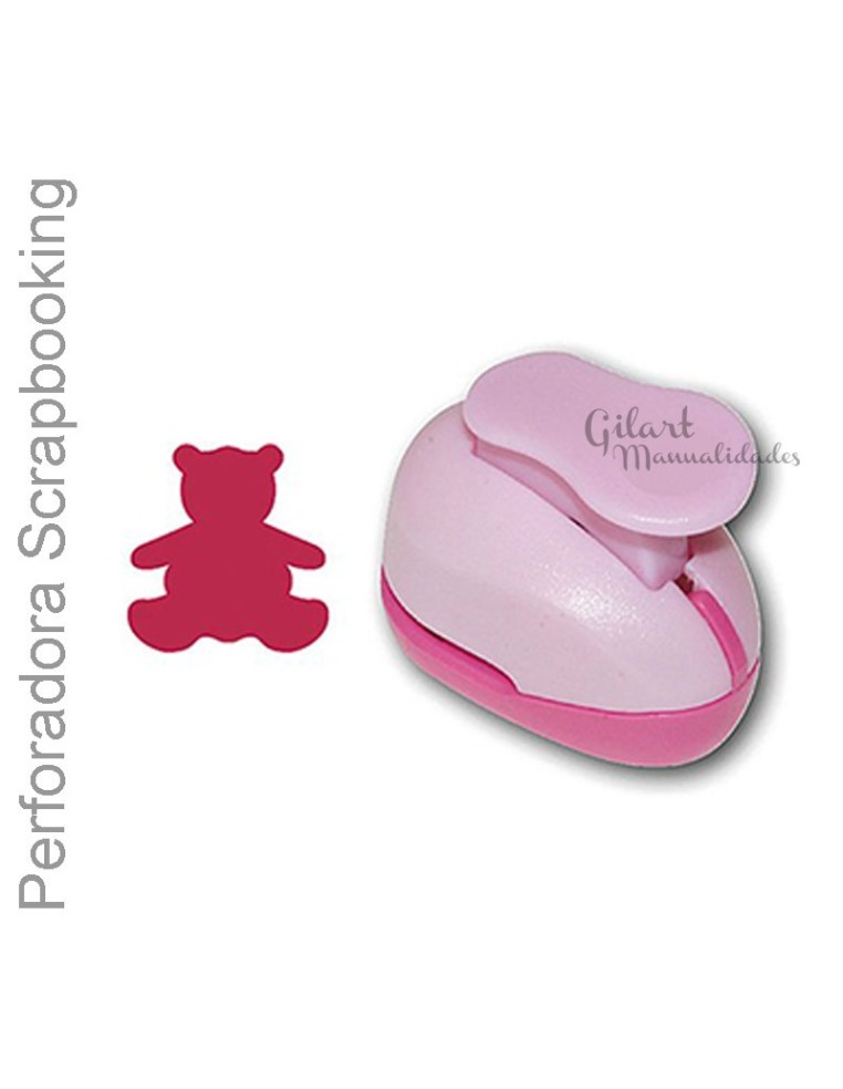Perforadora mini de oso de Stamperia para scrapbooking y manualidades con papel, cartulina y goma Eva