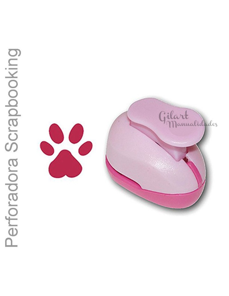 Perforadora huella mini Stamperia para scrapbooking, ideal para papel y goma Eva.